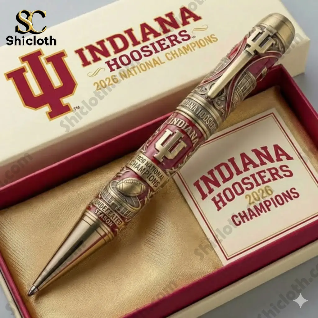 Close up of Indiana Hoosiers national champions luxury pen in gift box!