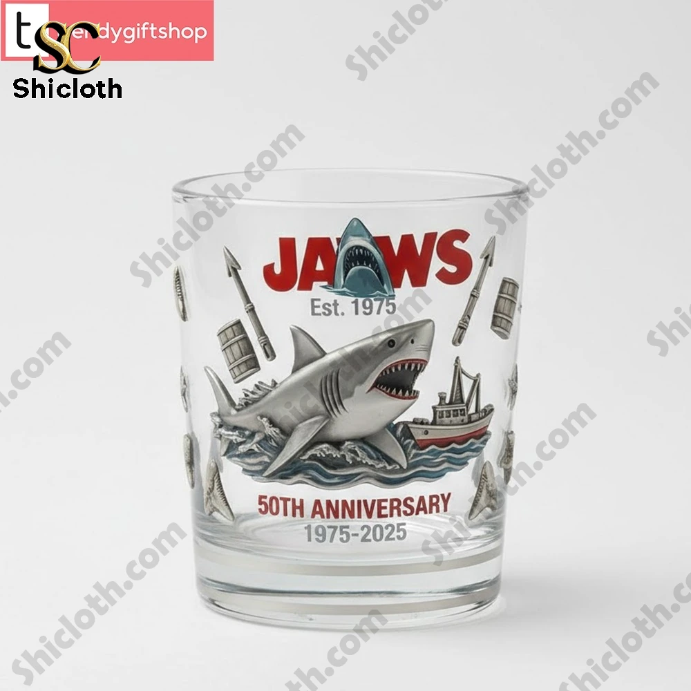Alternative view of Jaws 50Th Anniversary Limited Edition Whiskey Glass