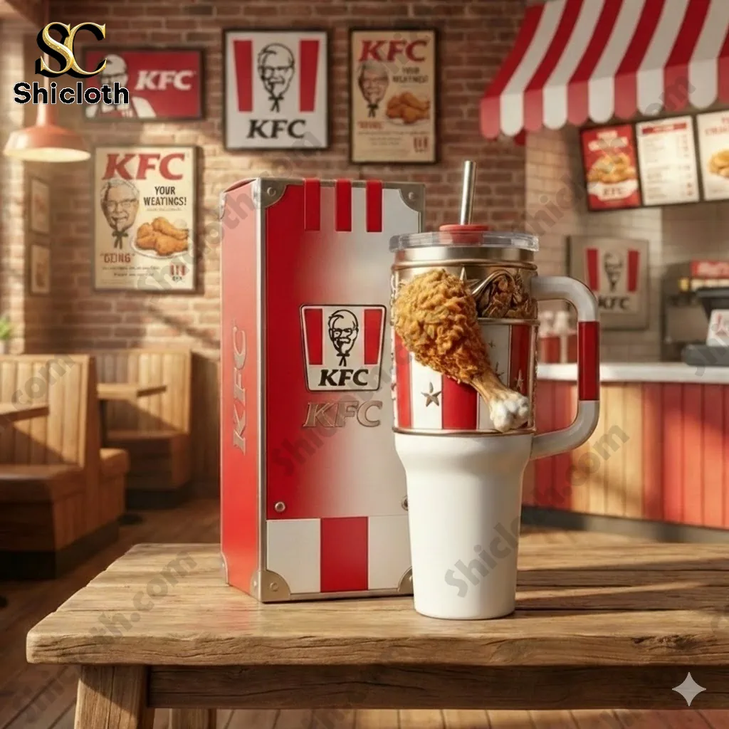 Alternative view of KFC Fast Food Theme Realistic Chicken Leg Design Tumbler