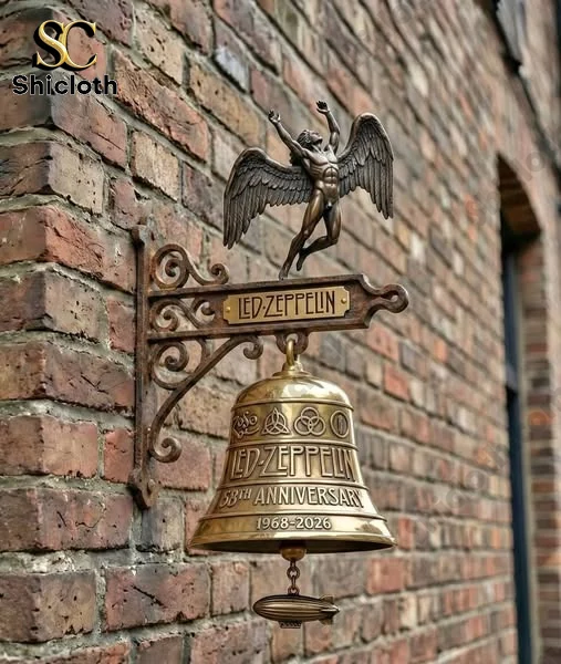 Alternative view of Led Zeppelin 58th Anniversary 1968-2026 Wall Doorbell