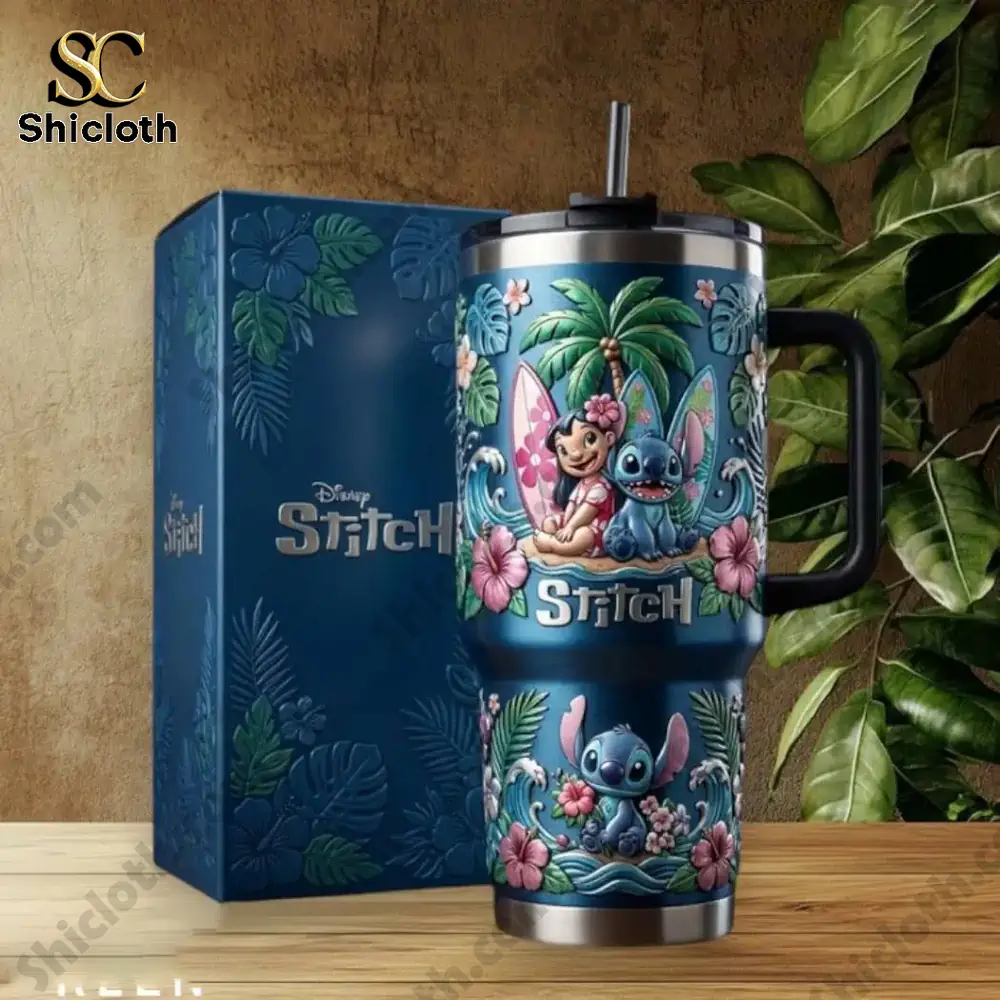 Shicloth Stitch insulated tumbler with gift box!