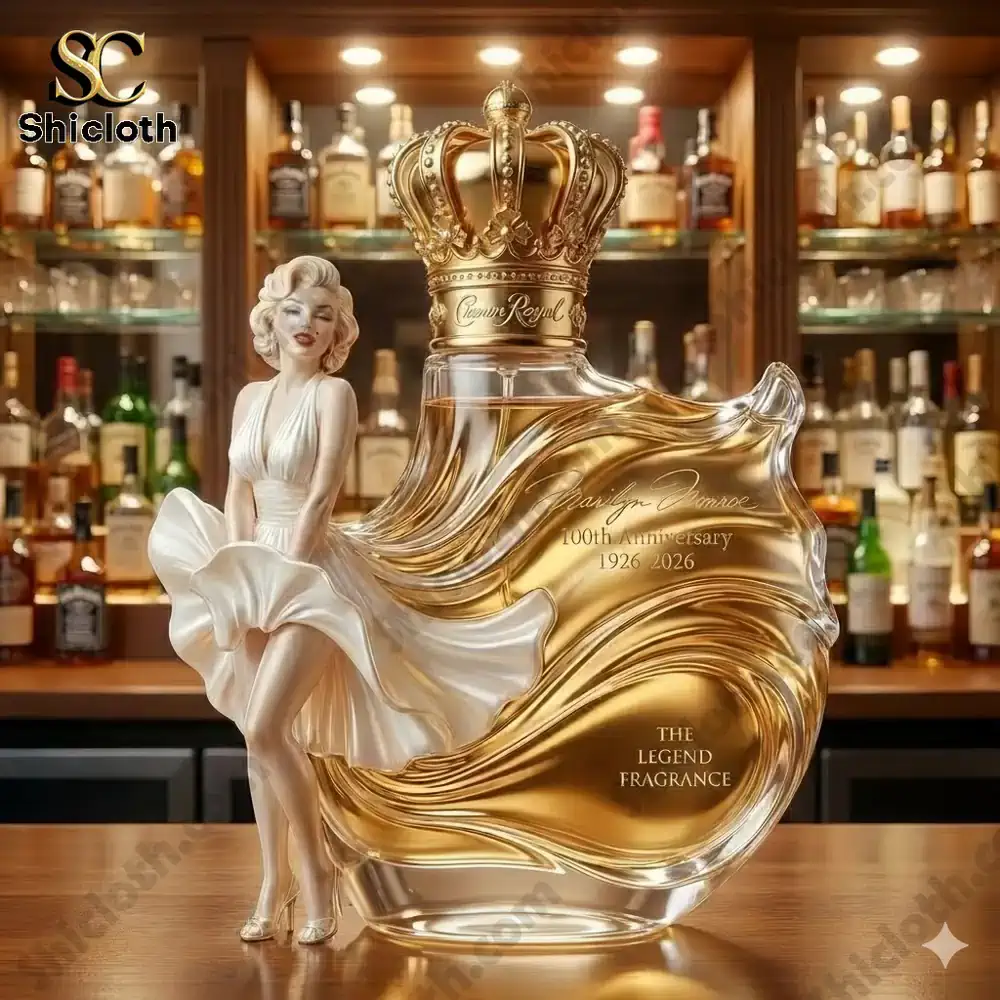 Decorative bottle with crown cap and elegant female figure!