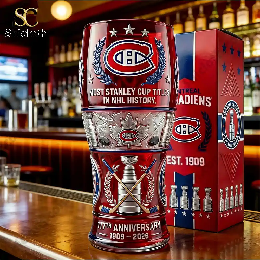 Alternative view of Montreal Canadiens 117Th Anniversary Commemorative Beer Glass