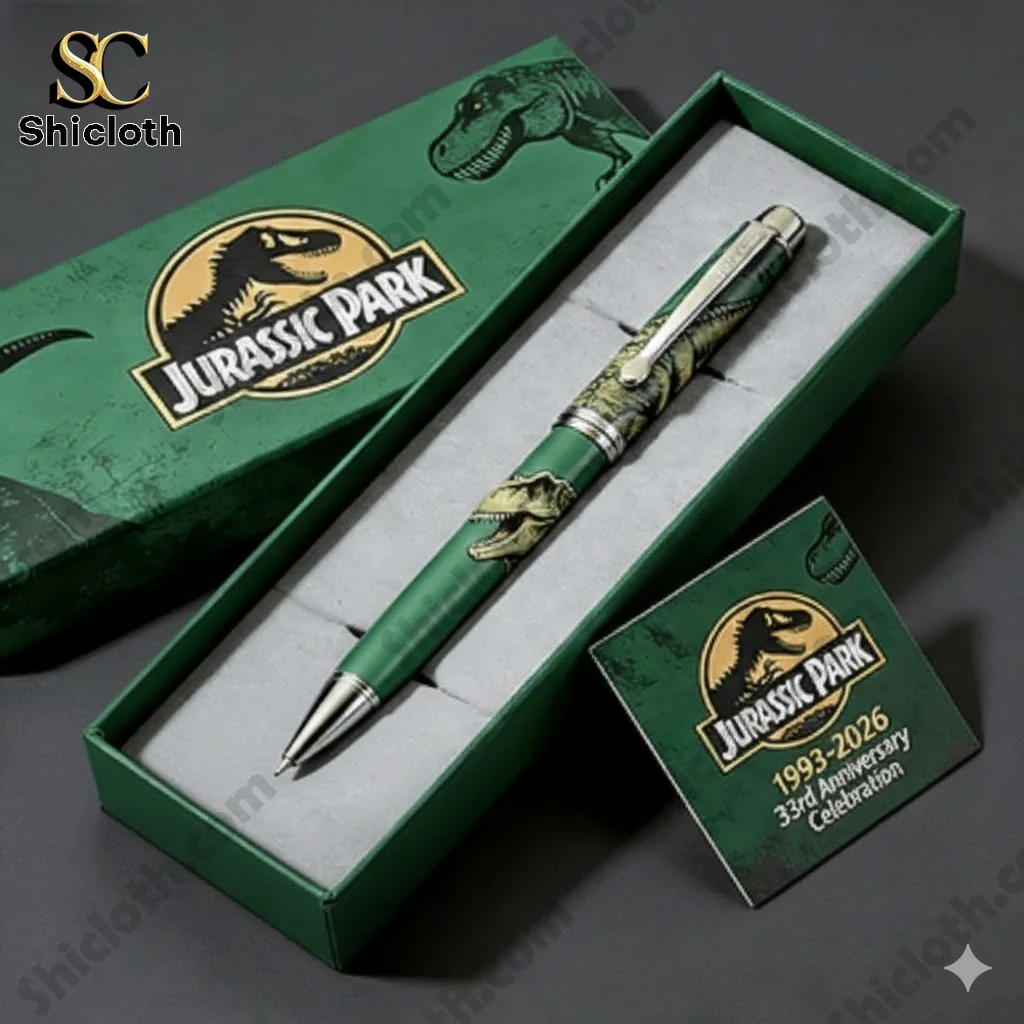Jurassic Park thirty third anniversary limited edition pen in green gift box with logo card