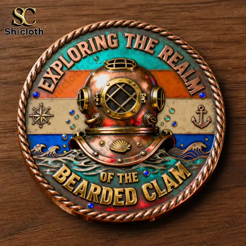 Muff Diver - Exploring the Realm of Adventure Commemorative Coin 3 Close up of Shicloth Exploring The Realm Bearded Clan commemorative coin!