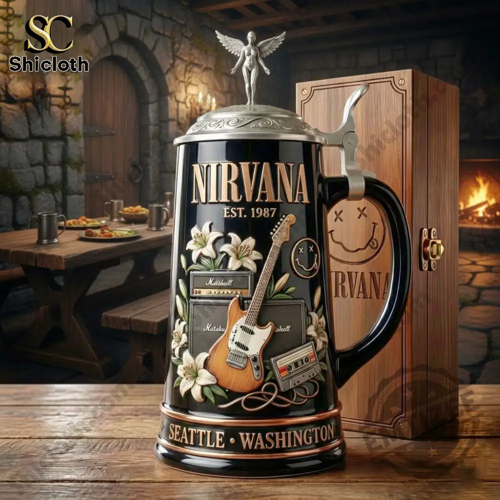 Alternative view of Nirvana Band Beer Stein