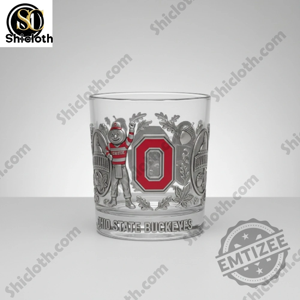 Alternative view of Ohio State Buckeyes Whiskey Glass