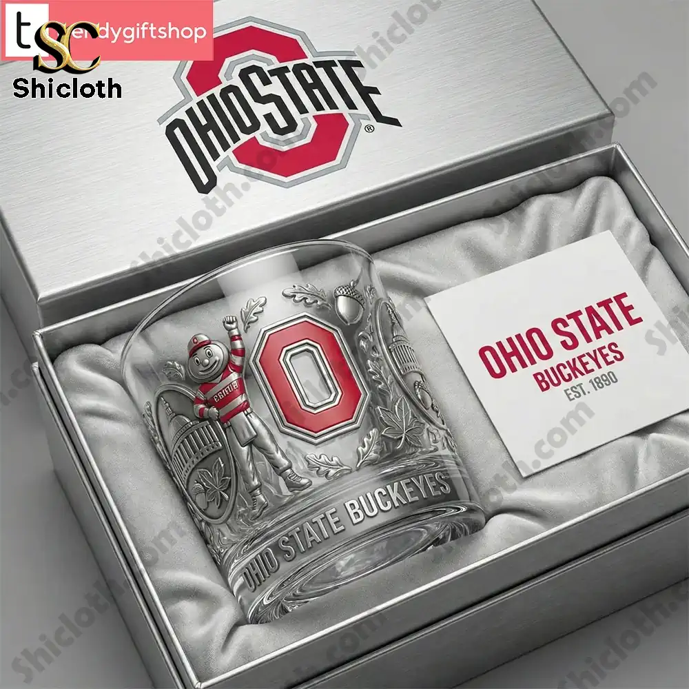 Alternative view of Ohio State Buckeyes Whiskey Glass