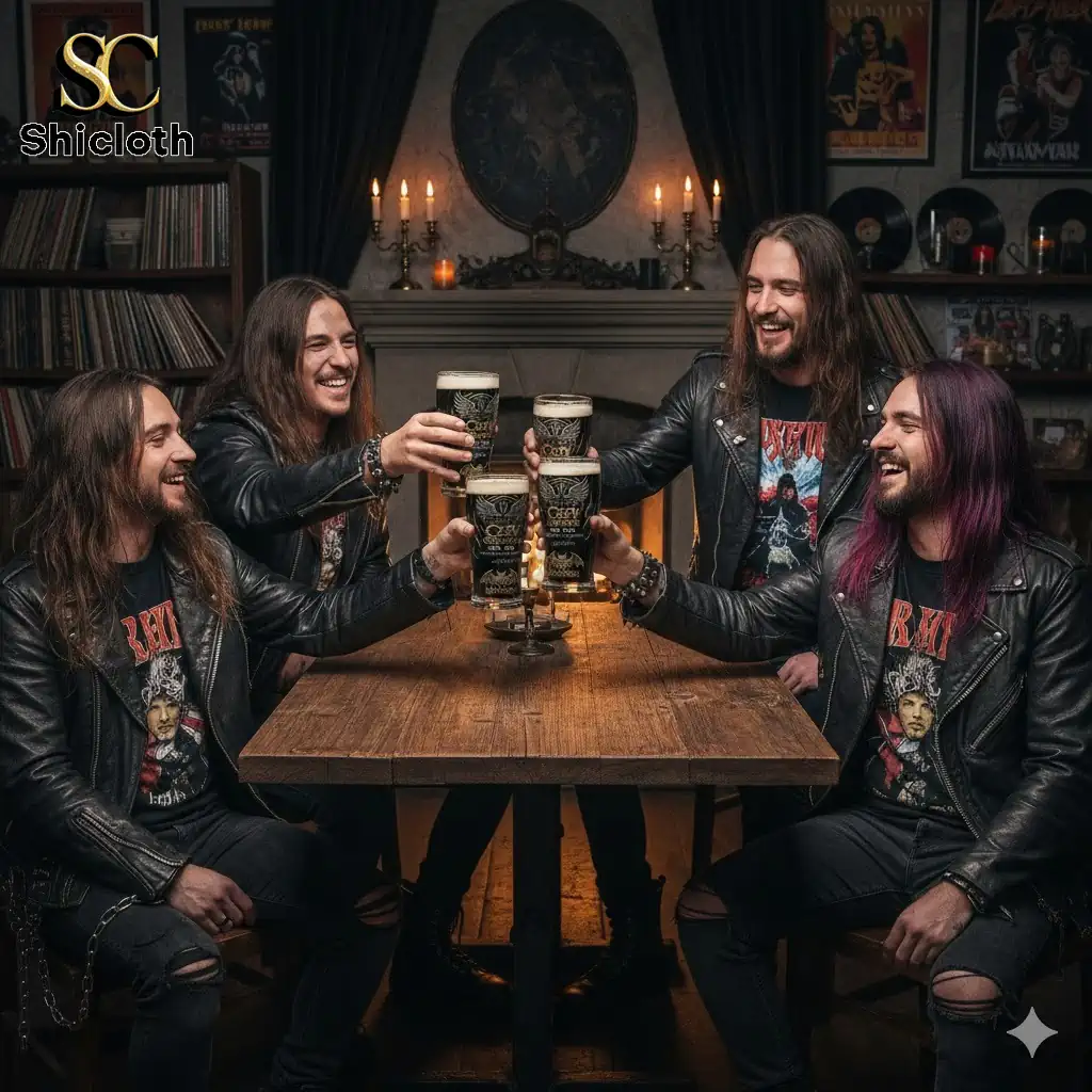 Ozzy Osbourne Prince Of Darkness Black Beer Glass