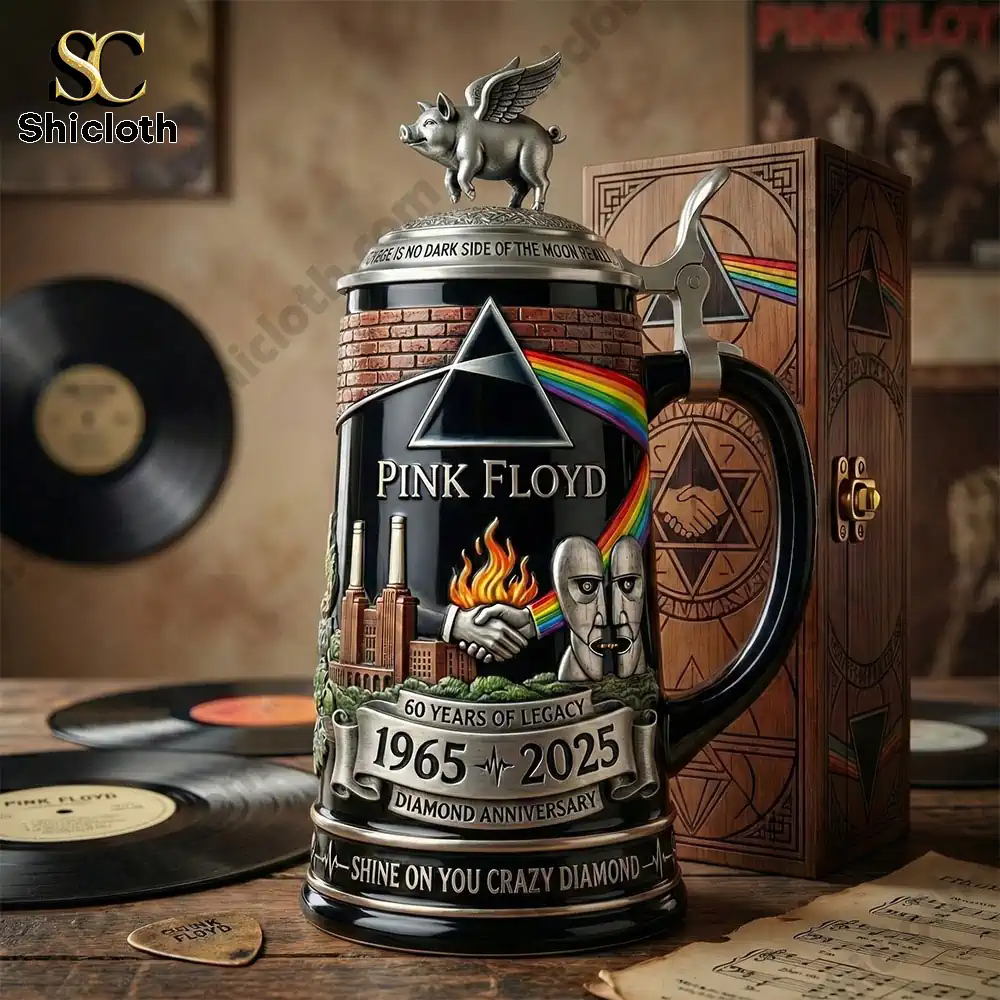 Alternative view of Pink Floyd 60 Years Of Legacy Diamond Anniversary Commemorative Beer Stein