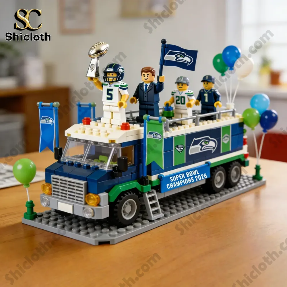 Seattle Seahawks championship parade building block truck display!