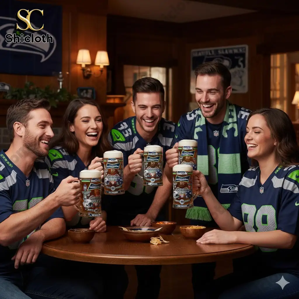 Seattle Seahawks 50th Anniversary Commemorative Beer Glass