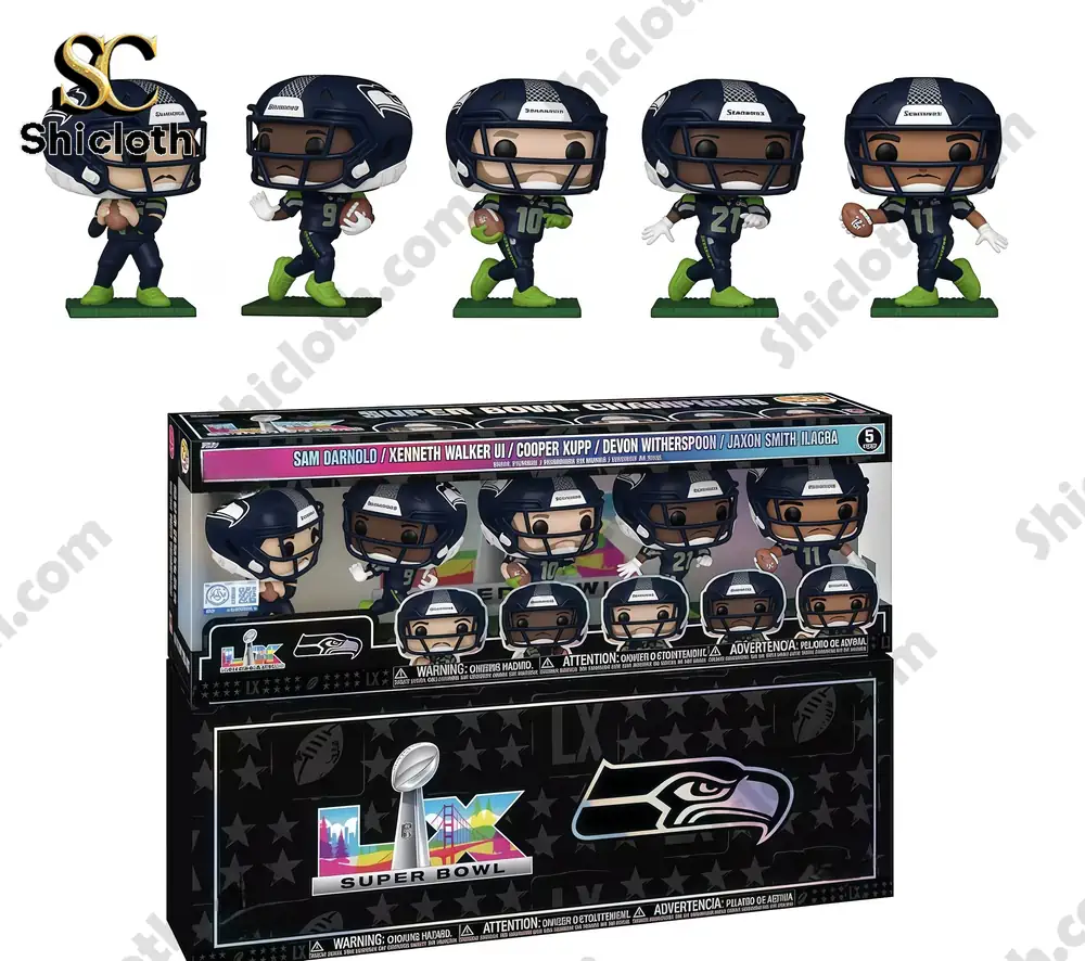 Customized Super Bowl LX Commemorative Ticket 28 Seattle Seahawks Super Bowl champion player figures lineup!