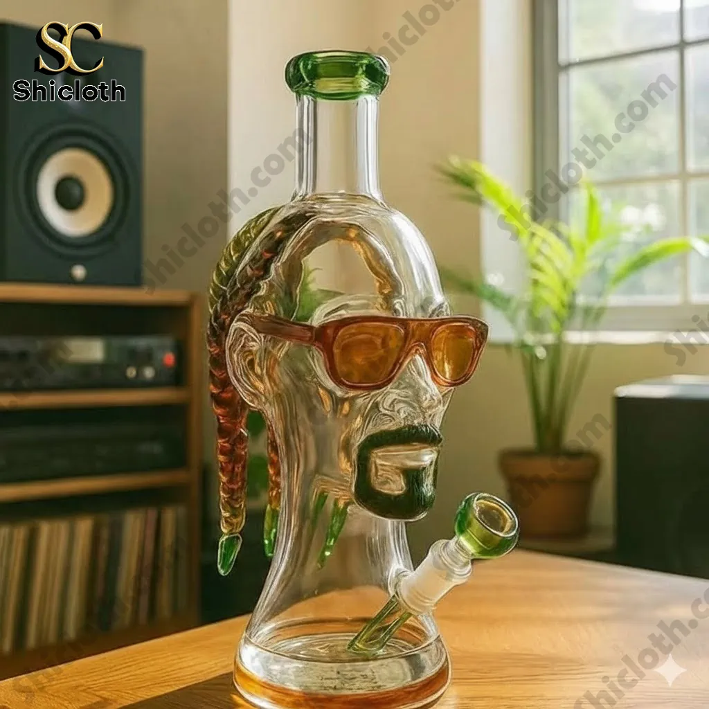 Snoop Dogg Pounds Limited Edition Glass Water Pipe 3 Snoop Dogg Pounds Limited Edition Glass Water Pipe displayed in bright living room