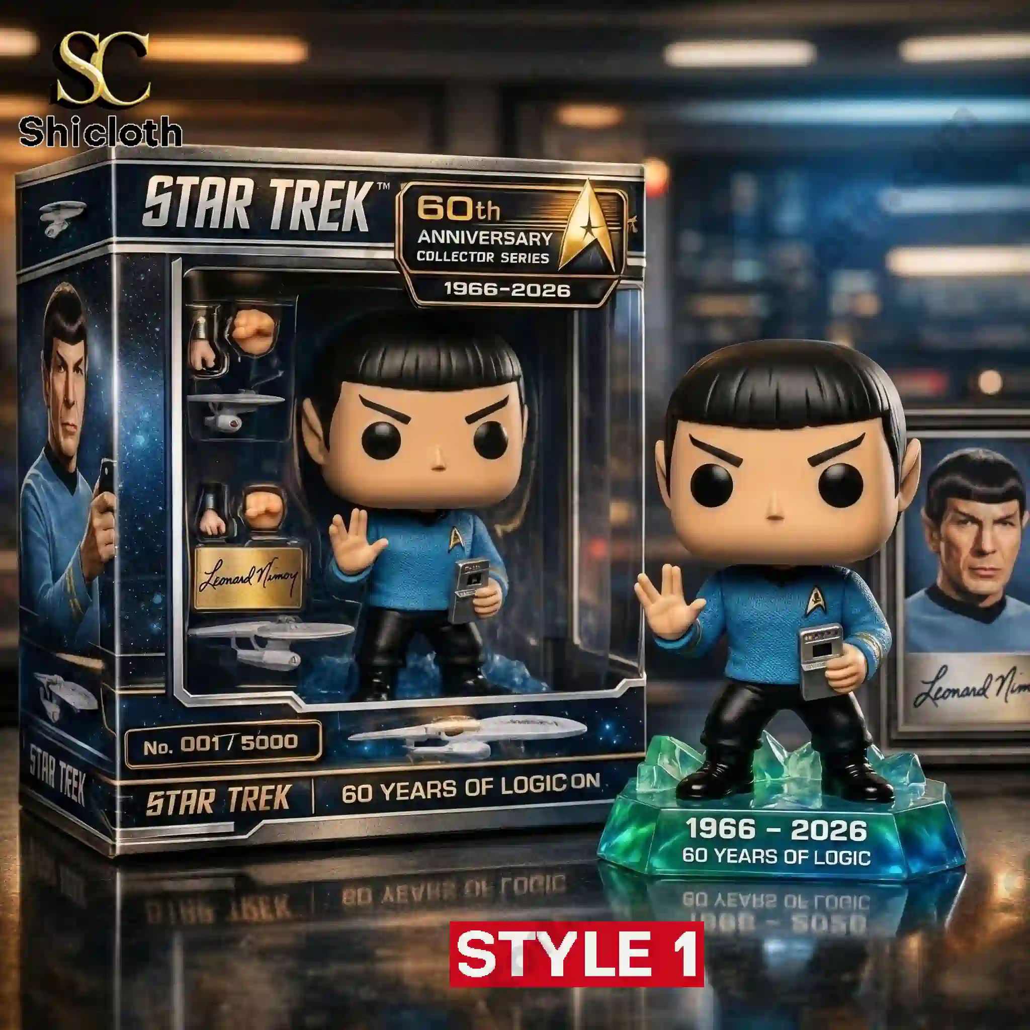 Star Trek Spock sixty anniversary collector figure in display box!