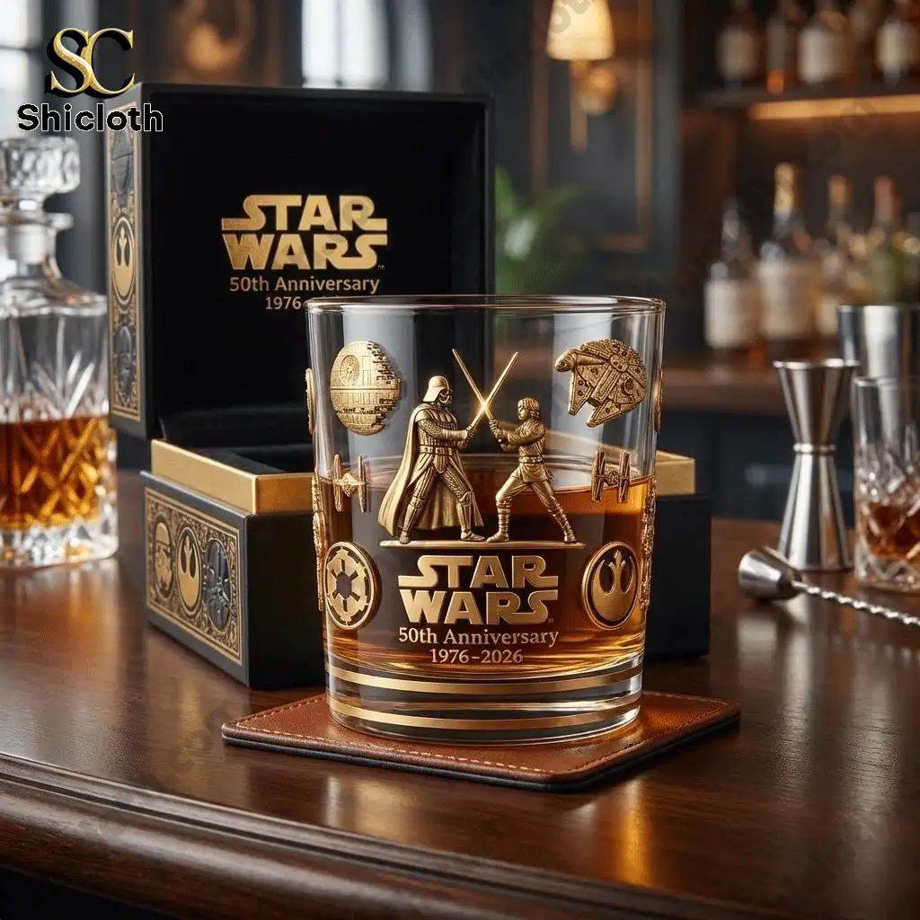 Alternative view of Star Wars 50th Anniversary 1976-2026 Edition Whiskey Glass