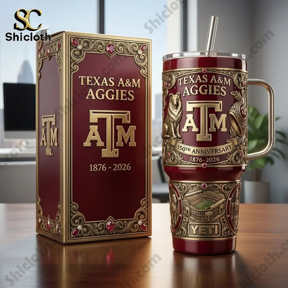 Alternative view of Texas A&M Aggies 150Th Anniversary 1876-2026 Tumbler