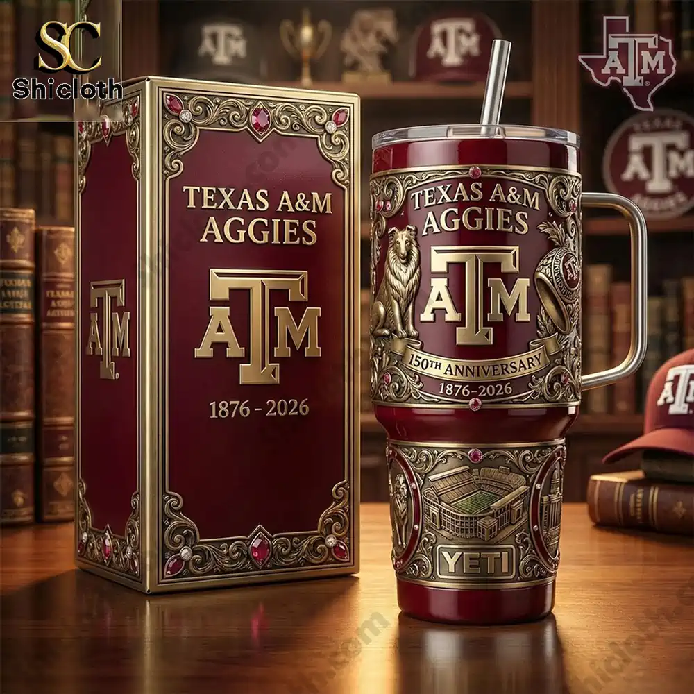 Texas A&M Aggies 150Th Anniversary 1876-2026 Tumbler 3 Texas A&M Aggies 150Th Anniversary 1876-2026 Tumbler - Image 3