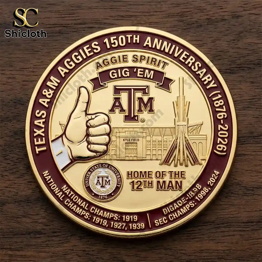 Alternative view of Texas Am Aggies 150th Anniversary Commemorative Coin