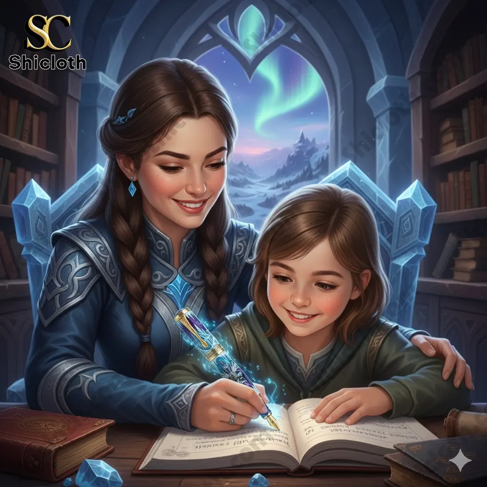 Mike Garage Built Not Bought Pen 66 Mother and child fantasy study with World of Warcraft pen!