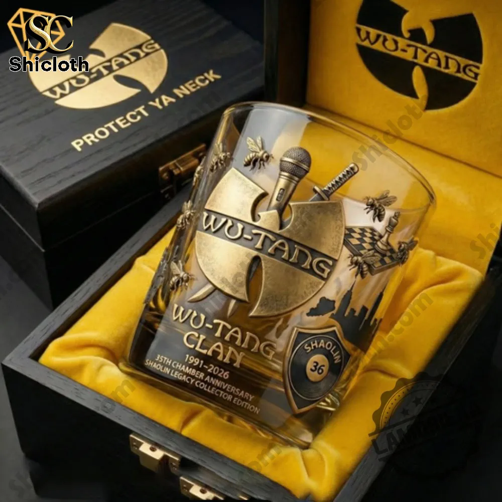 Wu Tang Clan collector glass in a premium display box!