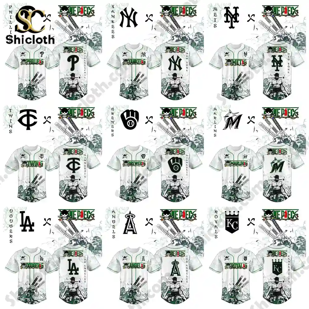 Alternative view of All Team MLB x Zoro Ronin Emerald Wave Jersey