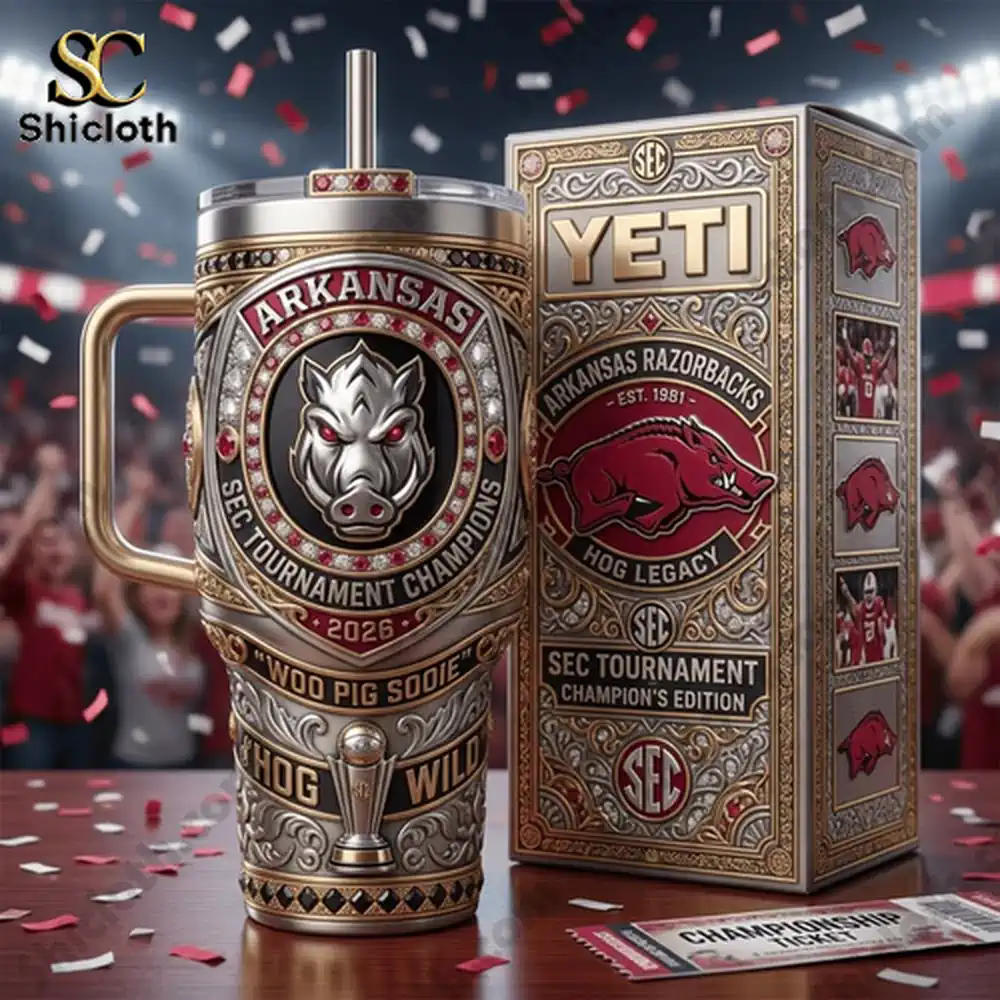 Alternative view of Arkansas Razorbacks 2026 Sec Champions Commemorative Yeti Tumbler