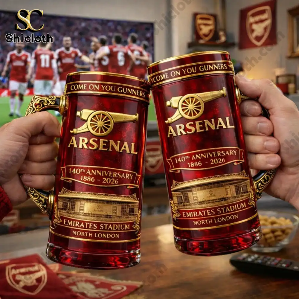 Alternative view of Arsenal EPL 40th Anniversary 1886-2026 Beer Glass