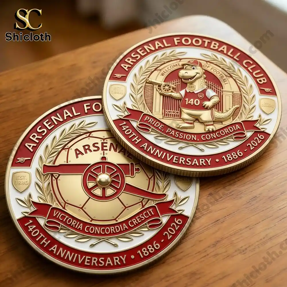 Alternative view of Arsenal Gunnersaurus 140th Anniversary Commemorative Coin