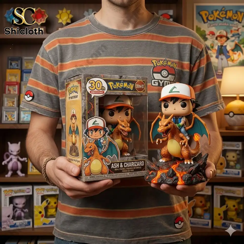 Ash & Charizard Pokemon 30th Anniversary Funko Pop! Figure