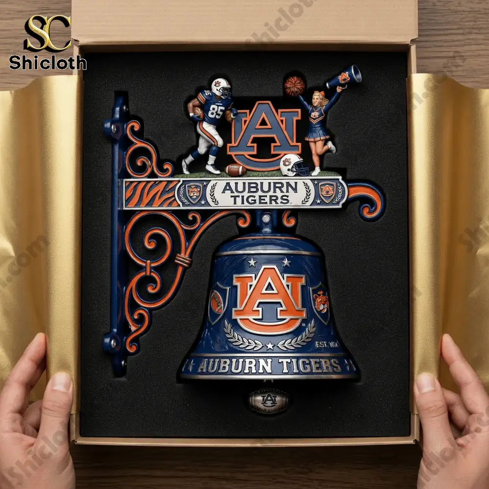 Auburn Tigers Limited Edition Wall Bell 3 Auburn Tigers wall bell secured in premium packaging box