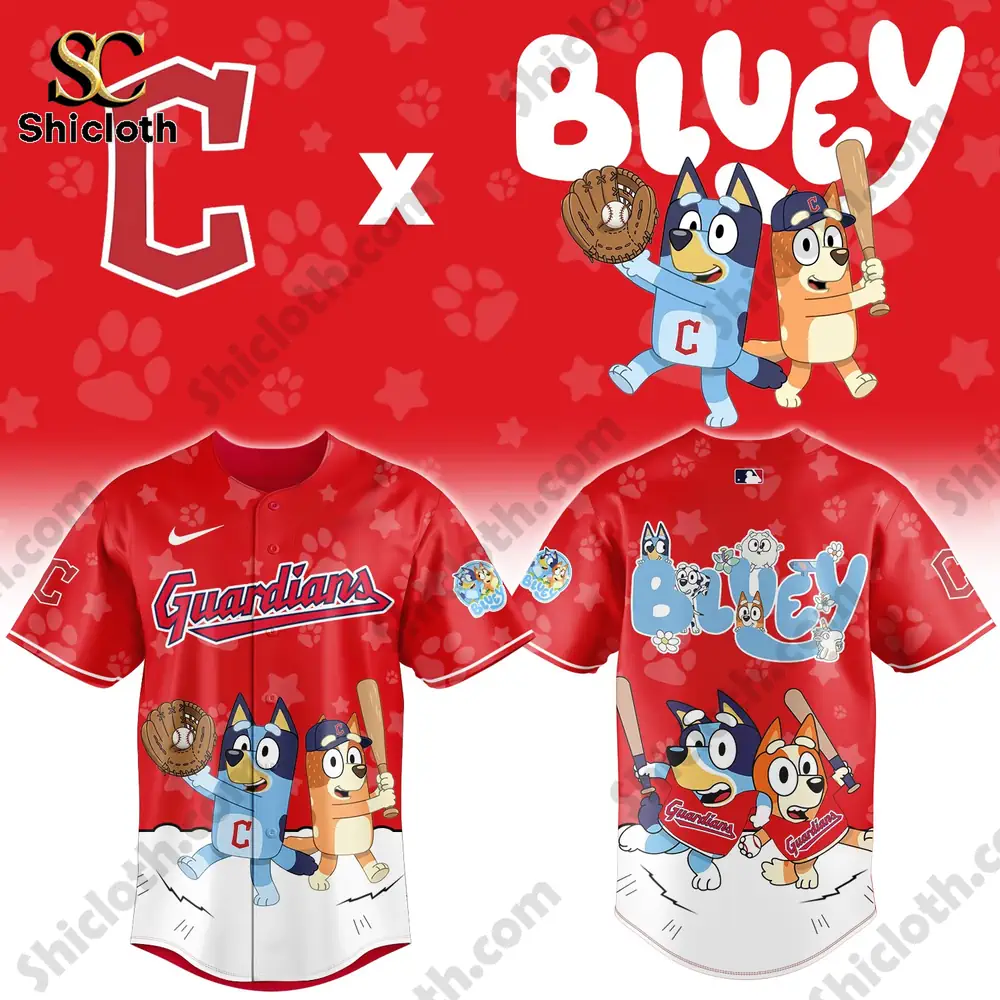 Cleveland Guardians Bluey baseball jersey back design by Shicloth!