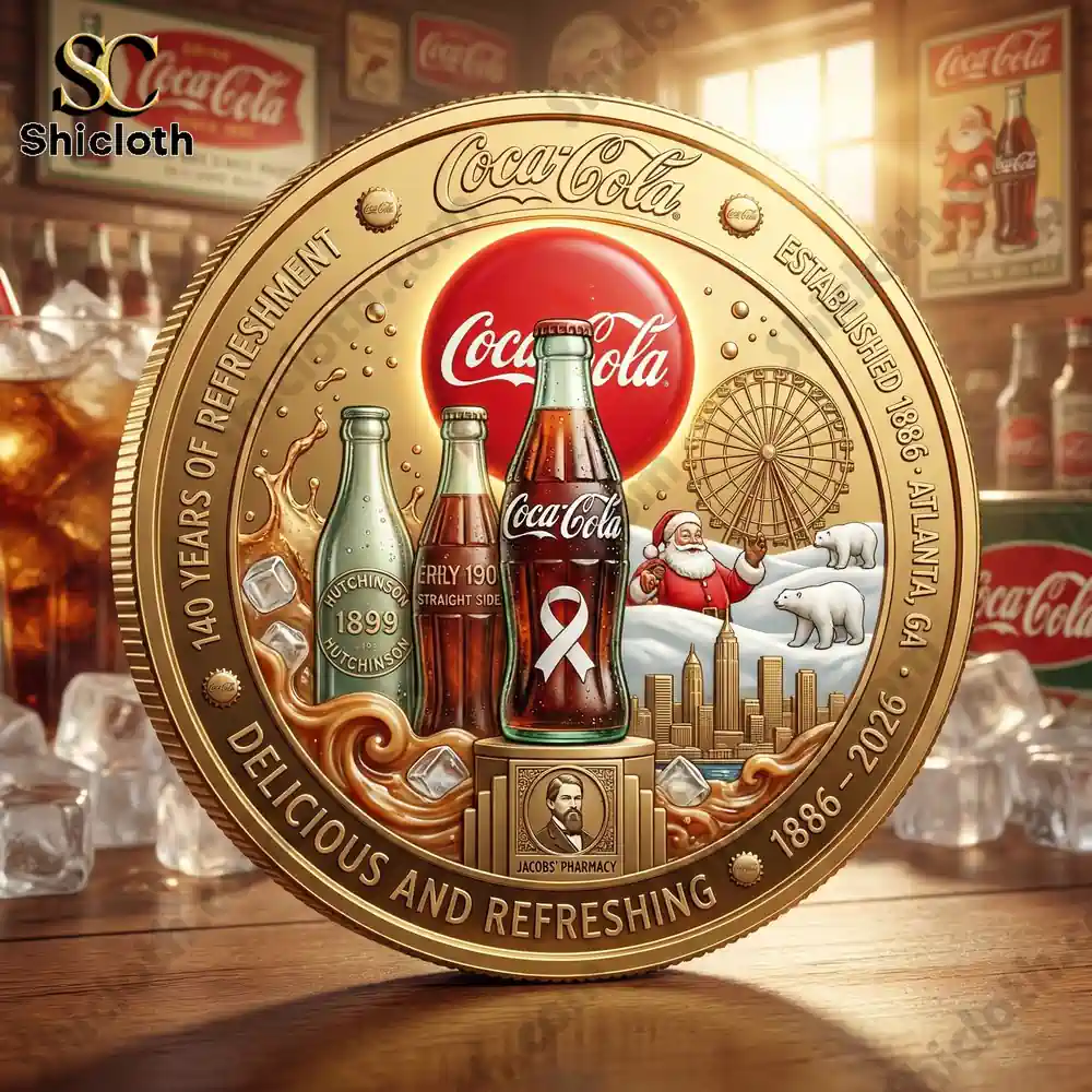 Coca-Cola Delicious and Refreshing Established 1886 Coin