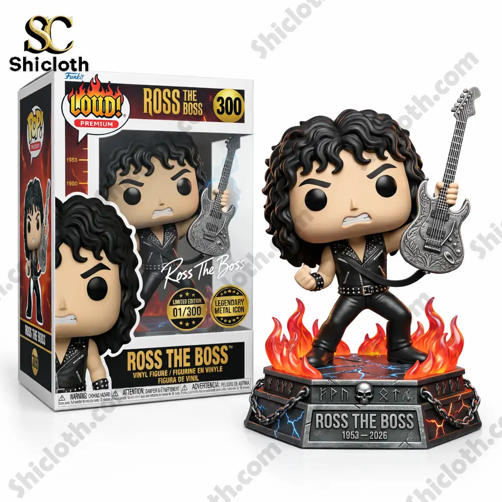 Rock star figure with product box in clean display!