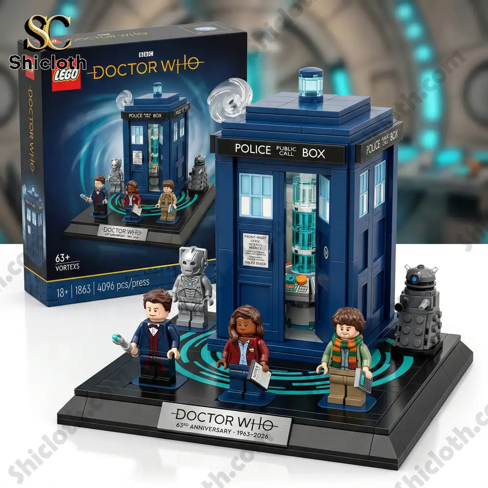 Alternative view of Doctor Who 63rd Anniversary TARDIS Collector Brick Set