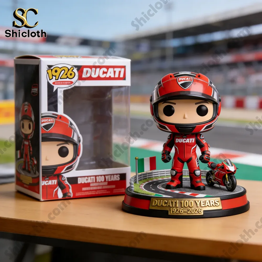 Ducati racer collector figure display with product box from Shicloth!