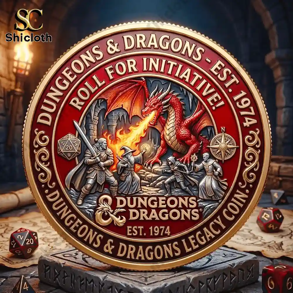 Alternative view of Dungeons & Dragons Roll For Initiative Legacy Coin