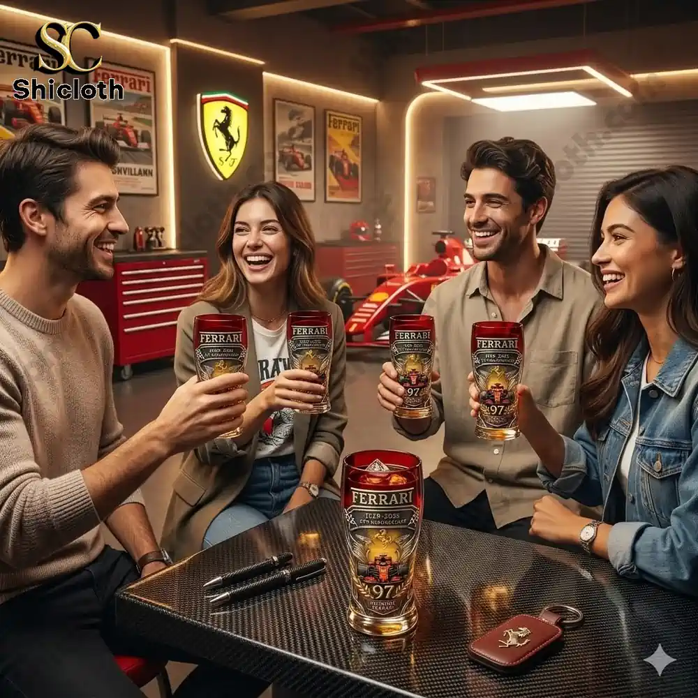 Ferrari Racing Team 1929?2026 97th Anniversary 3D Relief Pint Glass