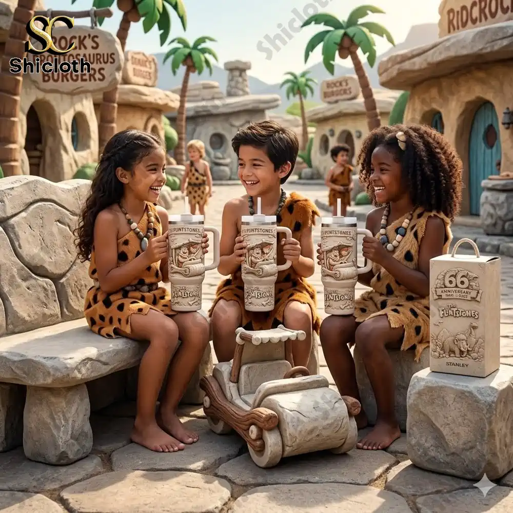 Flintstones 66th Anniversary 3D Relief Tumbler