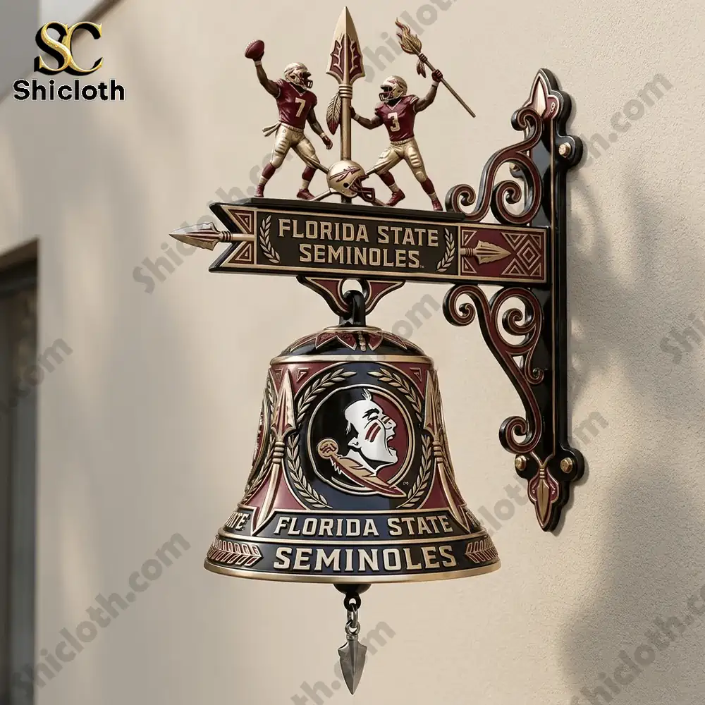 Florida State Seminoles wall bell mounted on indoor wall