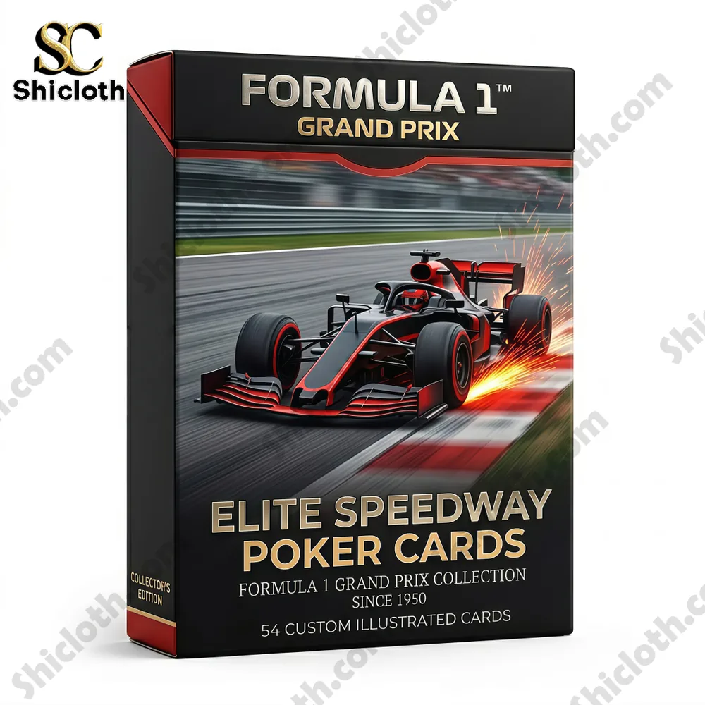 Formula 1 poker card box with racing car design