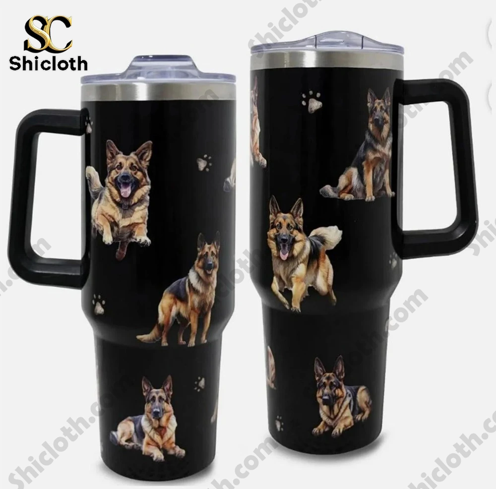 Alternative view of German Shepherd 40oz Tumbler With Handle