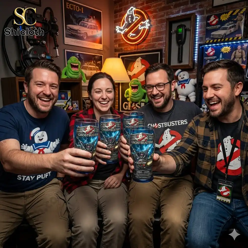 Ghostbusters Legacy 1984?2026 42nd Anniversary 3D Relief Pint Glass