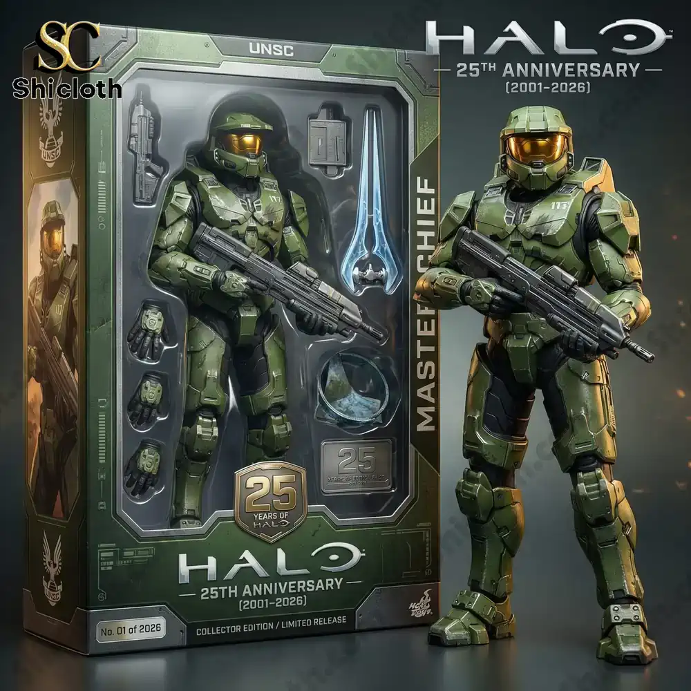 AC/DC 53rd Anniversary Commemorative Figure 57 Halo Master Chief collectible figure in anniversary box!