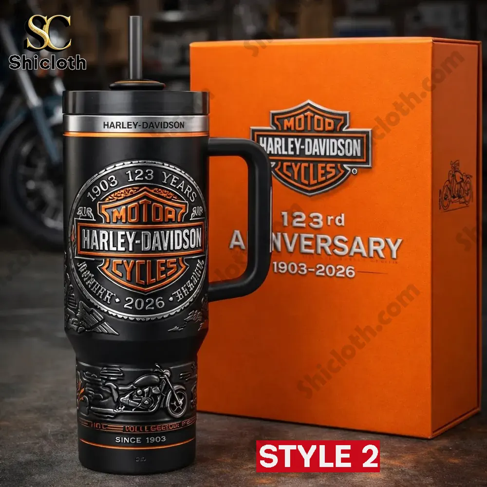 Alternative view of Harley 123rd Anniversary 3D Relief Rider Tumbler