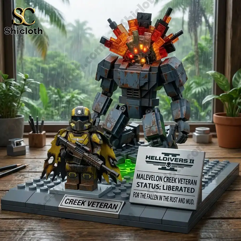 Alternative view of Helldivers 2 Malevelon Creek Veteran Brick Set