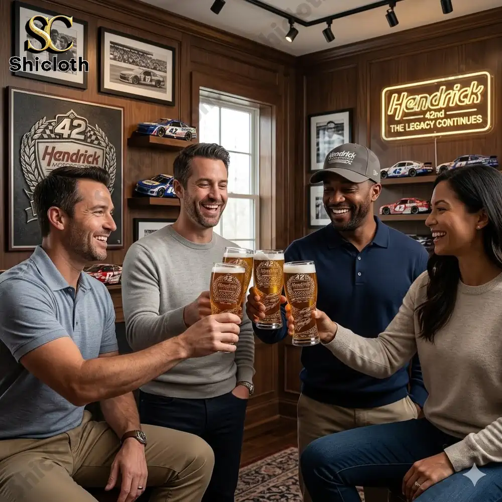 Hendrick Motorsports 1984?2026 42nd Anniversary 3D Relief Pint Glass