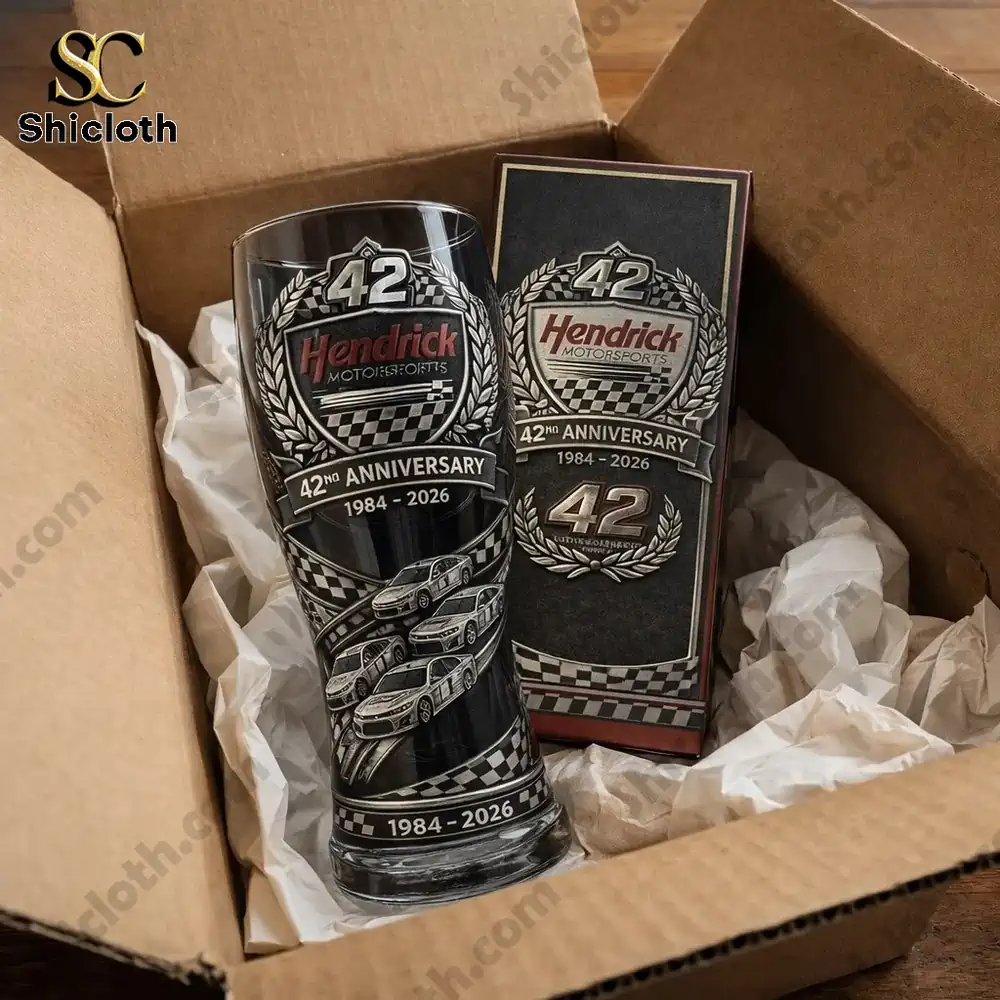 Alternative view of Hendrick Motorsports 1984?2026 42nd Anniversary 3D Relief Pint Glass