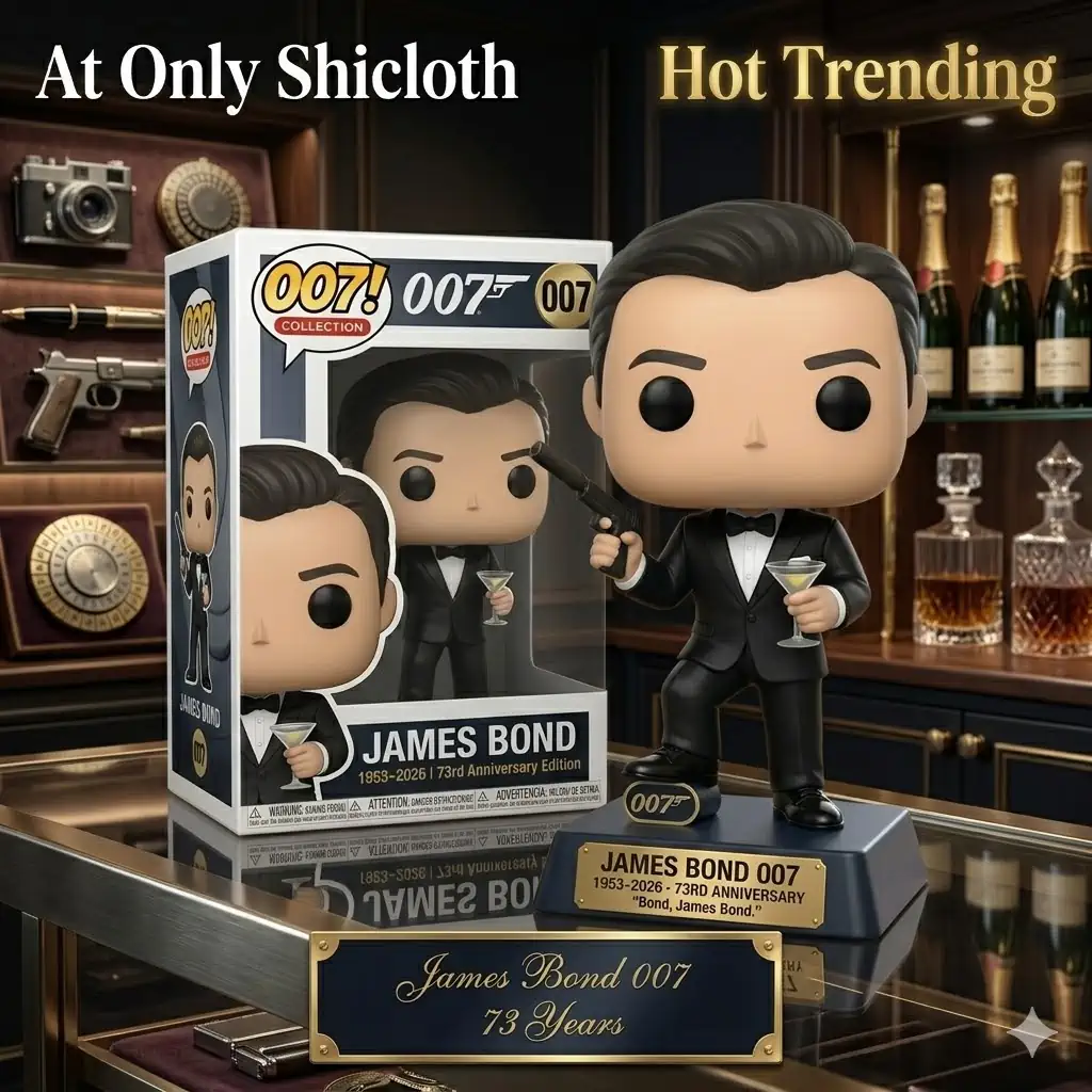James Bond styled figure with display box in luxury bar setting
