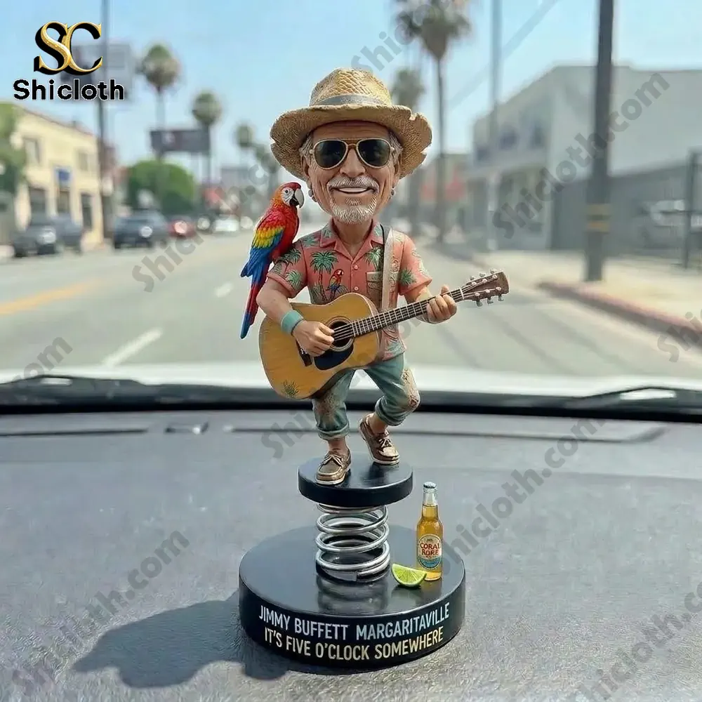 Alternative view of Jimmy Buffett ?Margaritaville? Dashboard Bobblehead